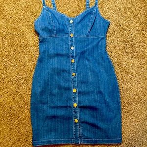 Denim mini dress